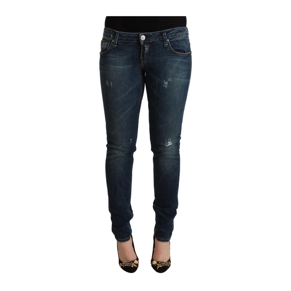 Acht Women's Blue Low Waist Slim Fit Denim Jeans - Slim Fit Jeans - W28 - Jeans