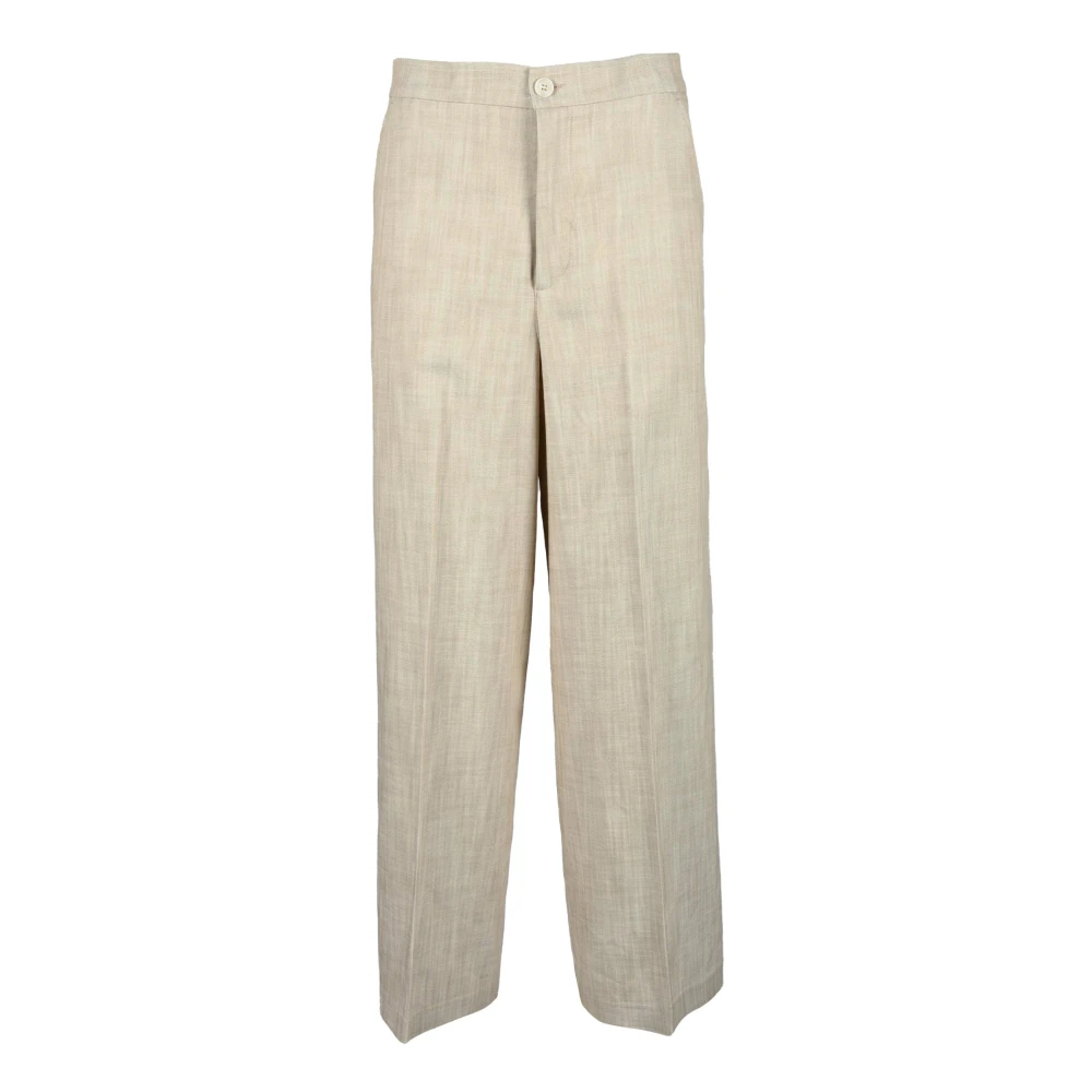Attic and Barn Elegante Viscose Blend Pantalone Beige Dames