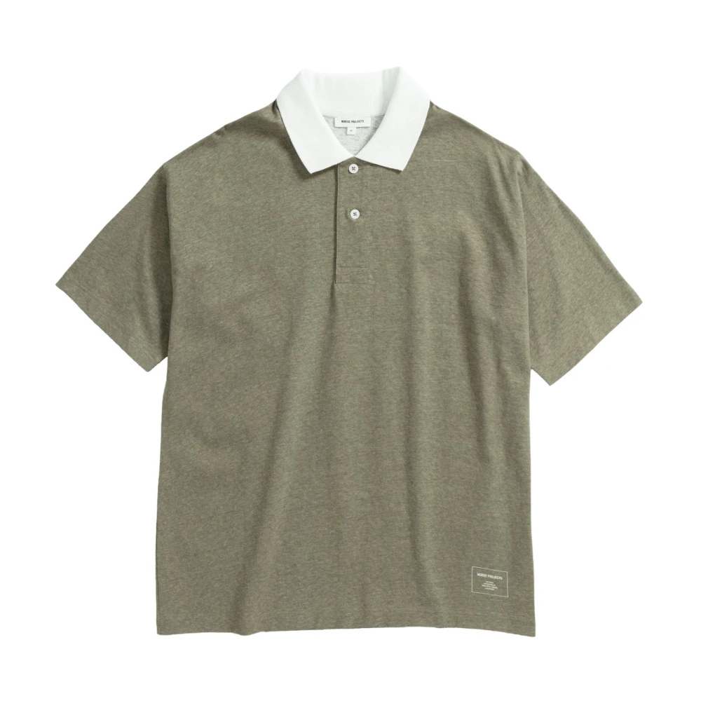 Norse Projects Loose Printed Polo Green Heren
