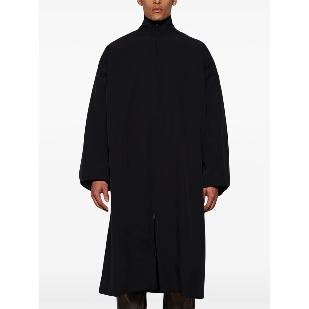 Fear Of God Zwarte Nylon Field Trench Coat Black Heren