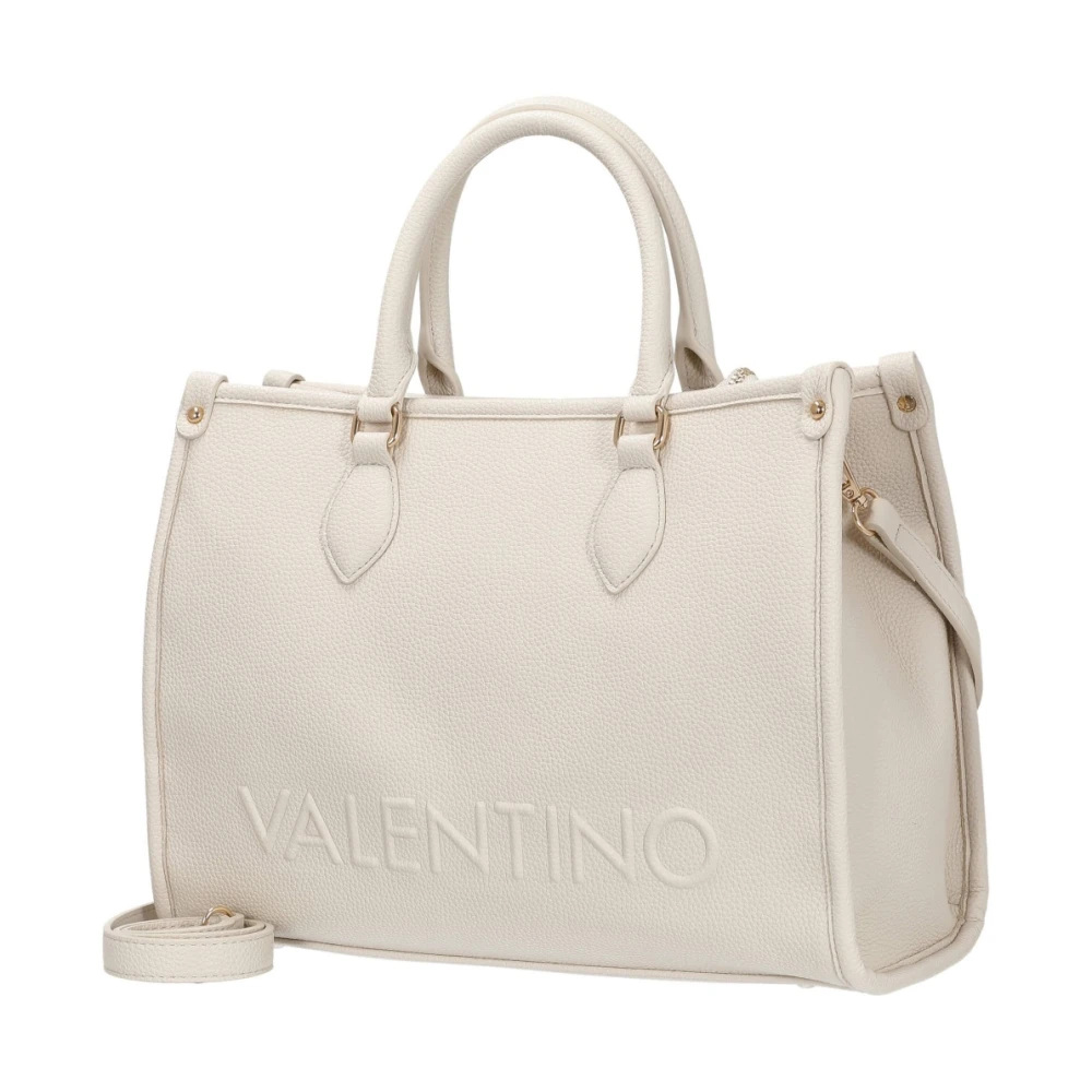 Valentino by Mario Valentino Rised Shopping Tote Bags Beige Dames