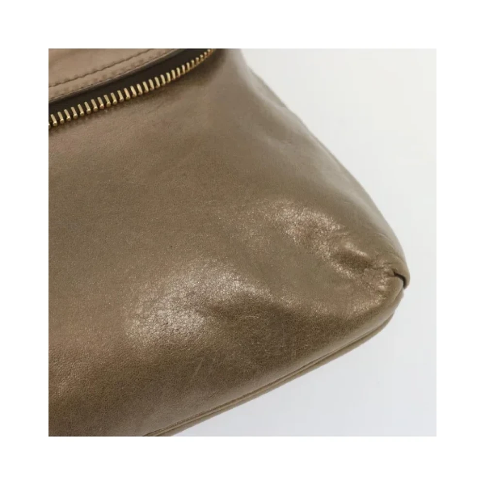 Fendi Vintage Pre-owned Leather fendi-bags Gray Dames