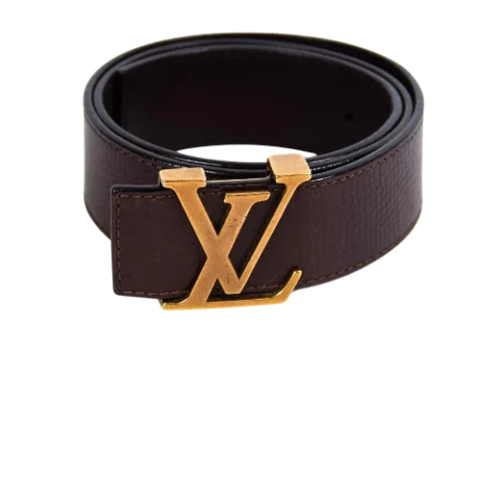 Louis Vuitton Vintage Pre-owned Lederen Riem Brown Dames