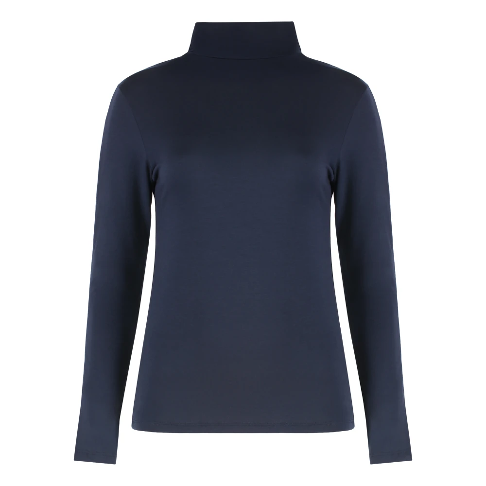 Rhude Lange Mouw Logo Print Top Blue Dames