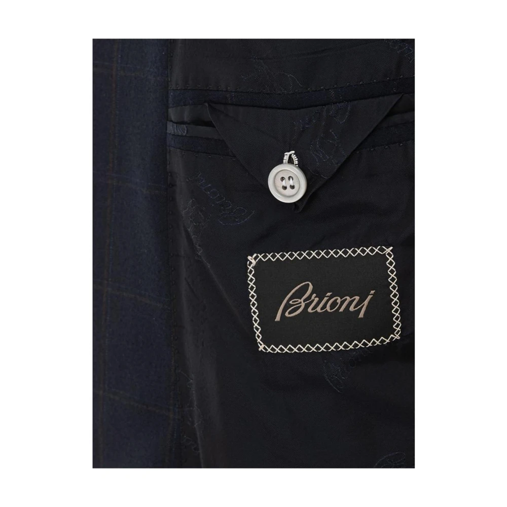 Brioni Stijlvolle Blauwe Wollen Blazer Blue Heren