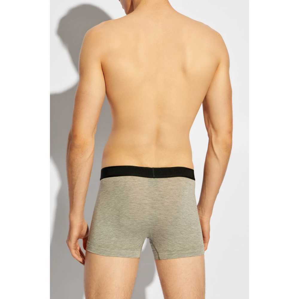 Tom Ford Twee-pack boxers met logo Gray Heren