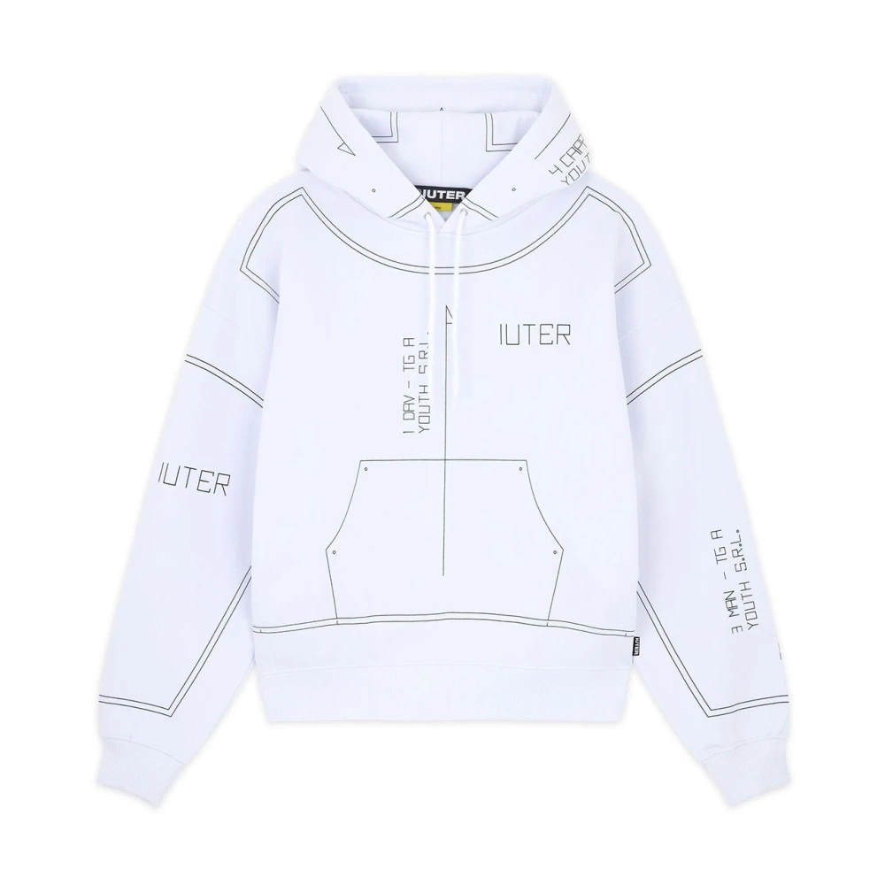 Iuter Katoenen gebreide kleding en sweatshirts Simo Hoodie White Heren