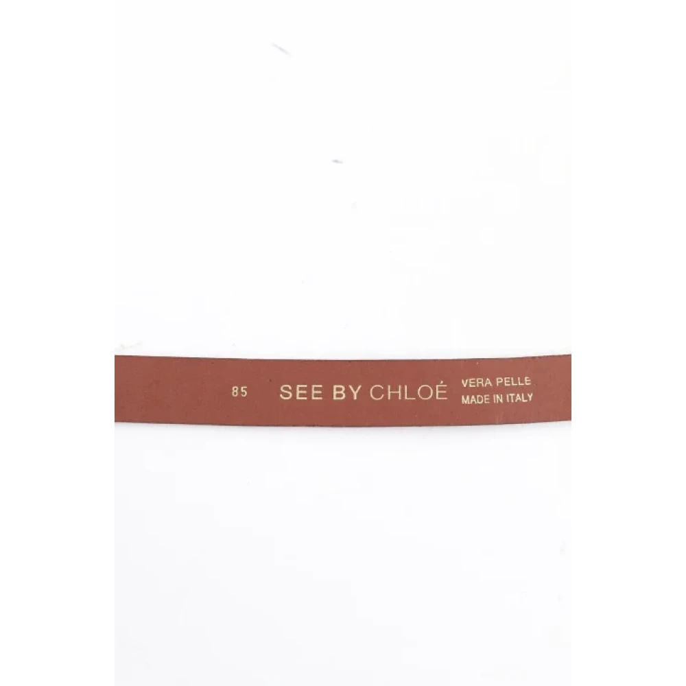 Chloé Pre-owned Leather belts Brown Dames