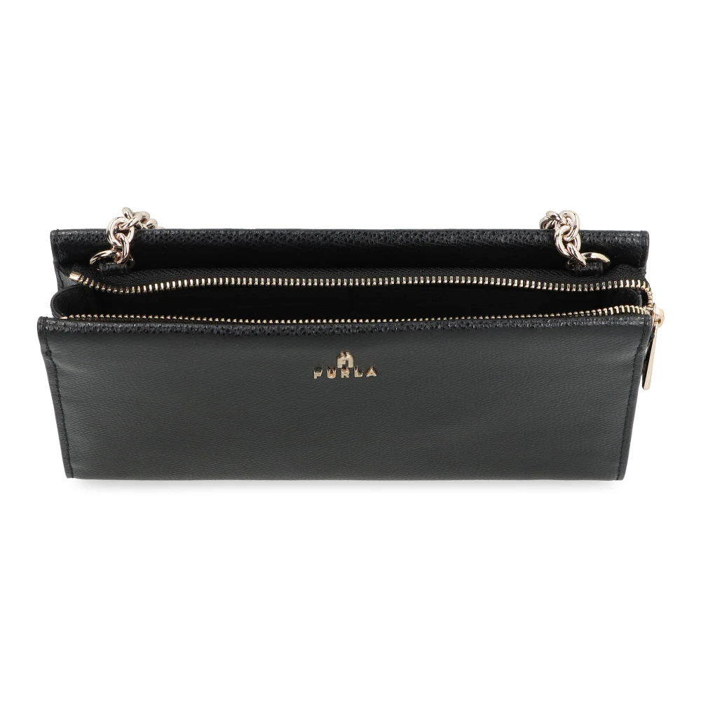 Furla Ketting Leren Portemonnee met Kaartsleuven Red Dames