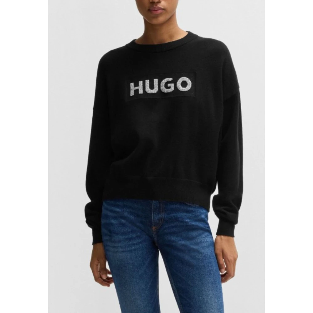 Hugo Boss Dames Trui Slogerix_B Black Dames