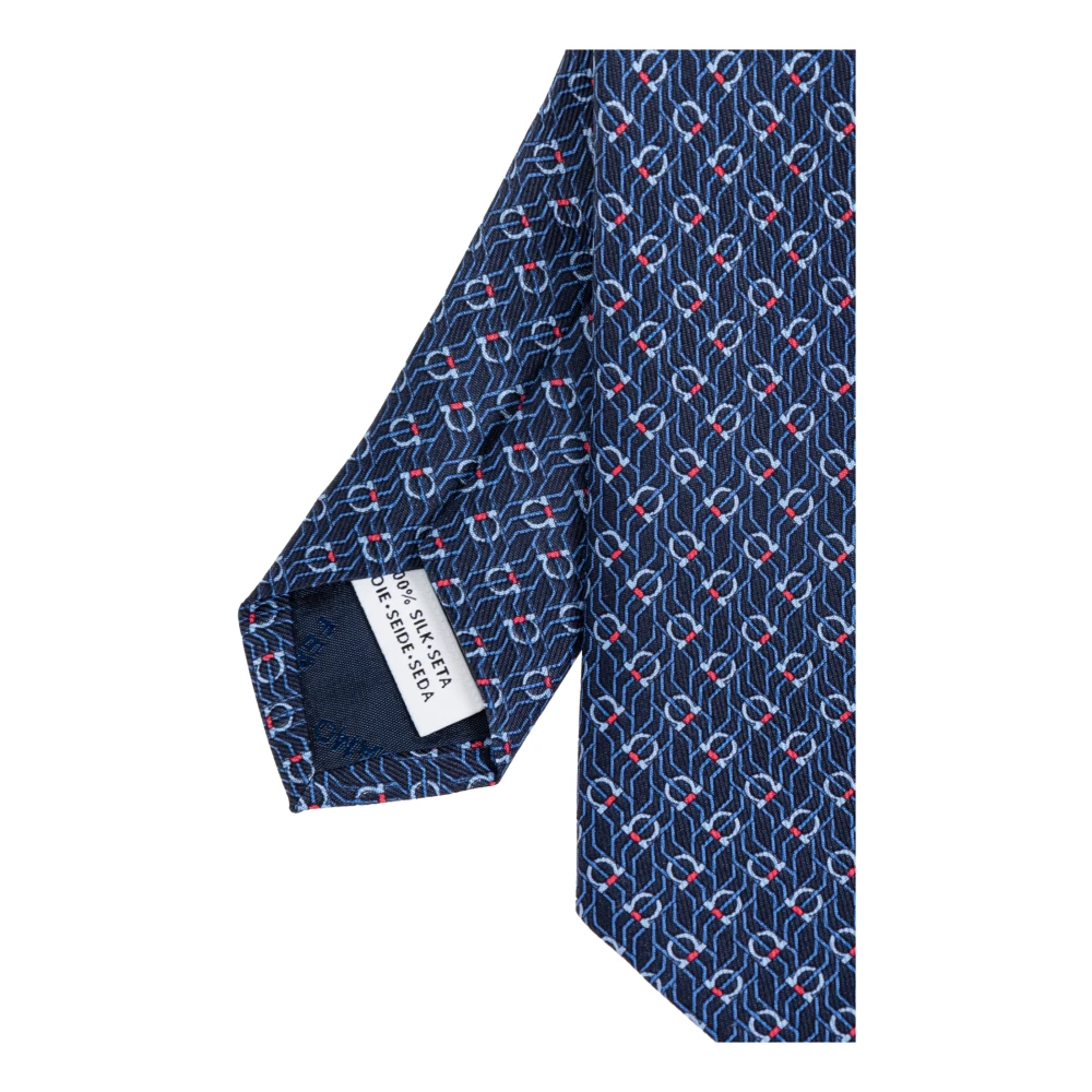 Salvatore Ferragamo Zijden stropdas Blue Heren
