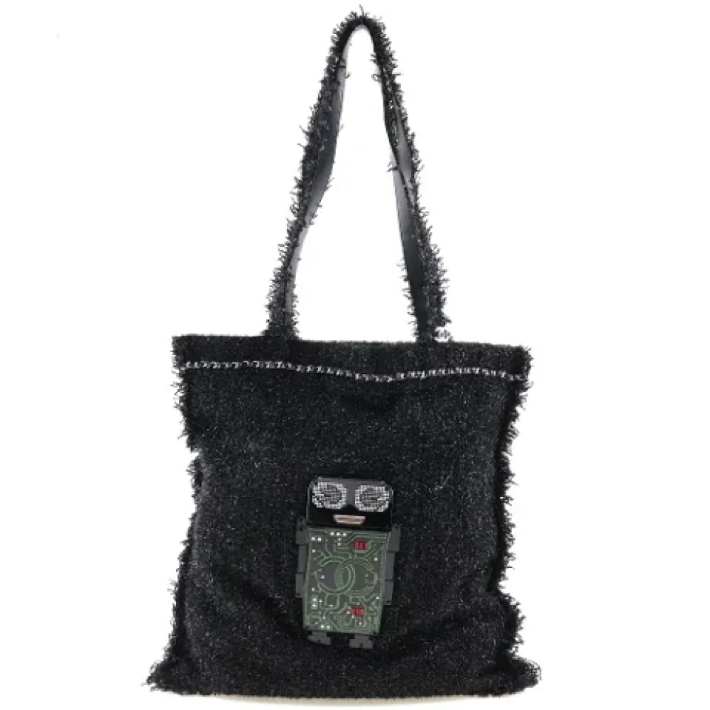 Chanel Vintage Pre-owned Canvas chanel-bags Black Dames