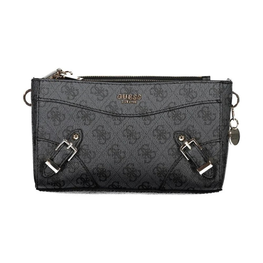 Guess Zwarte Polyethyleen Handtas met Verstelbare Band Black Dames