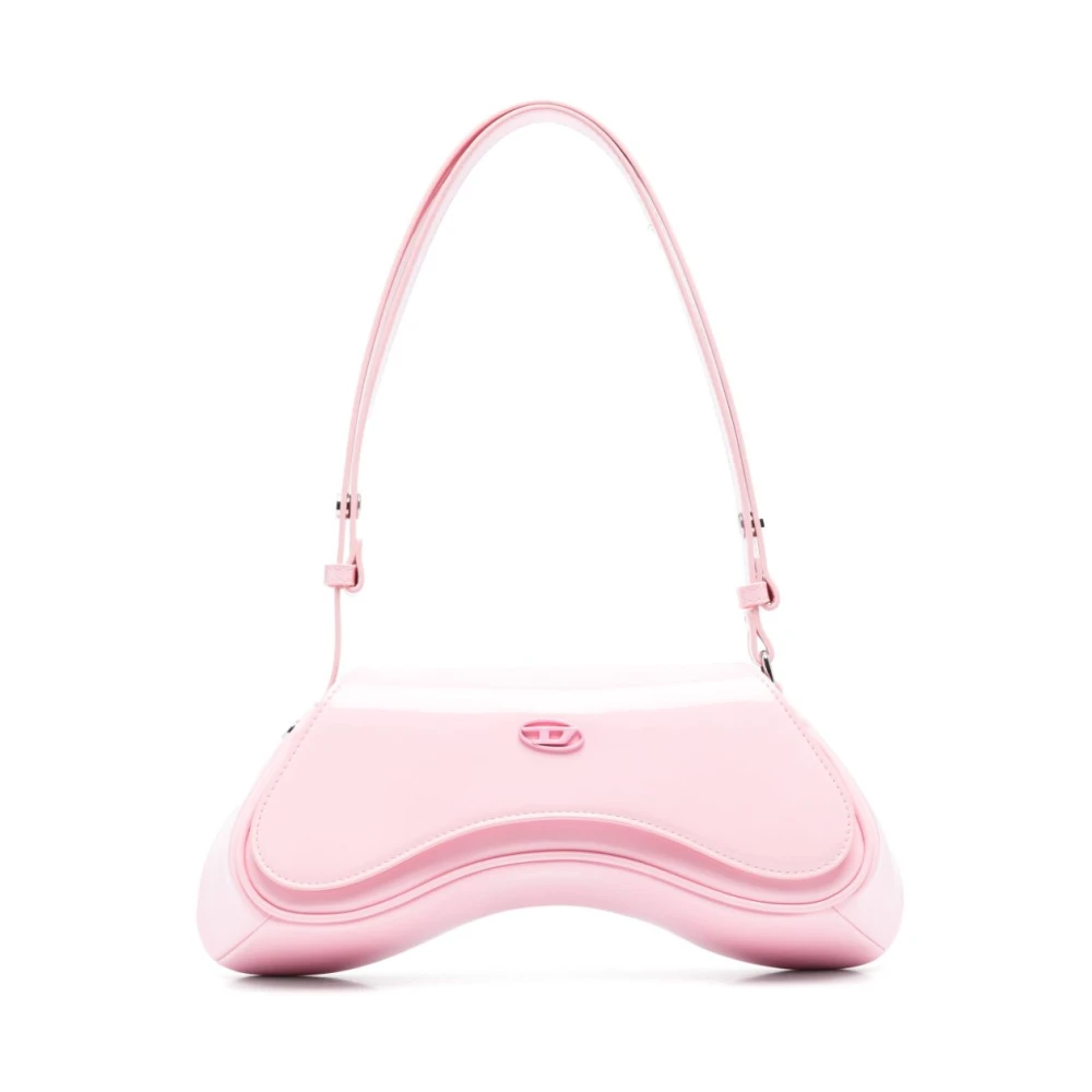 Diesel Roze Omslag Schoudertas Logo-Jacquard Pink Dames
