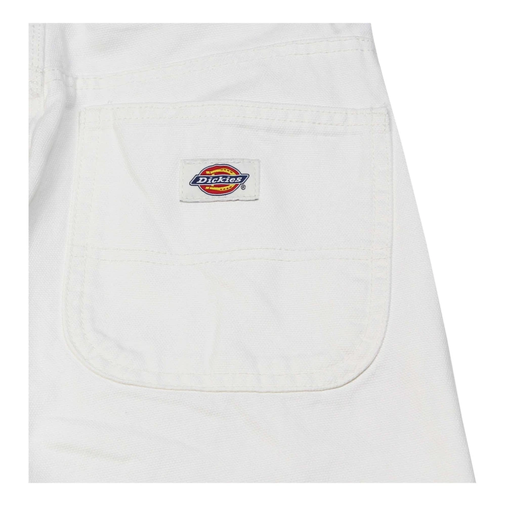 Dickies Straight Trousers White Dames