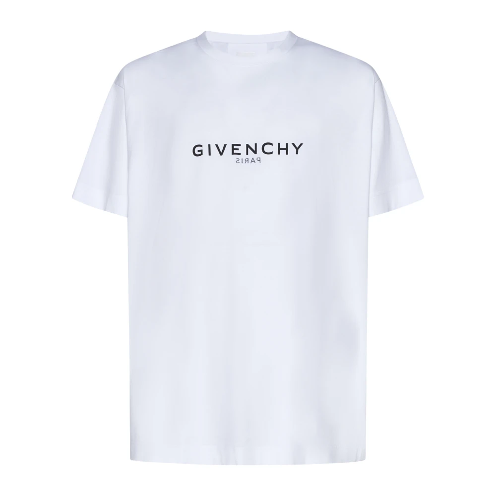 Givenchy Logo Print Ronde Hals T-shirt White Heren