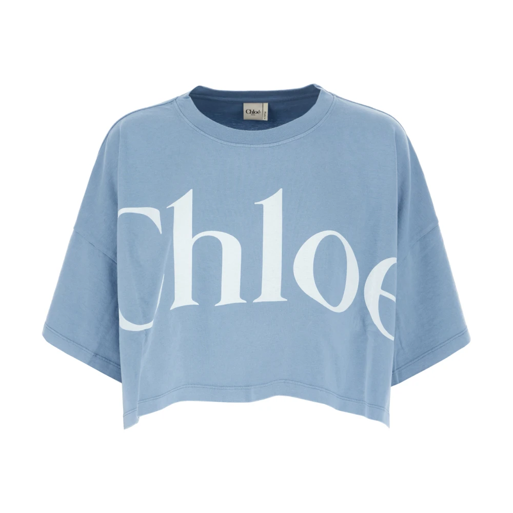 Chloé - Tops > T-Shirts - Blue - Chloé - Modalova