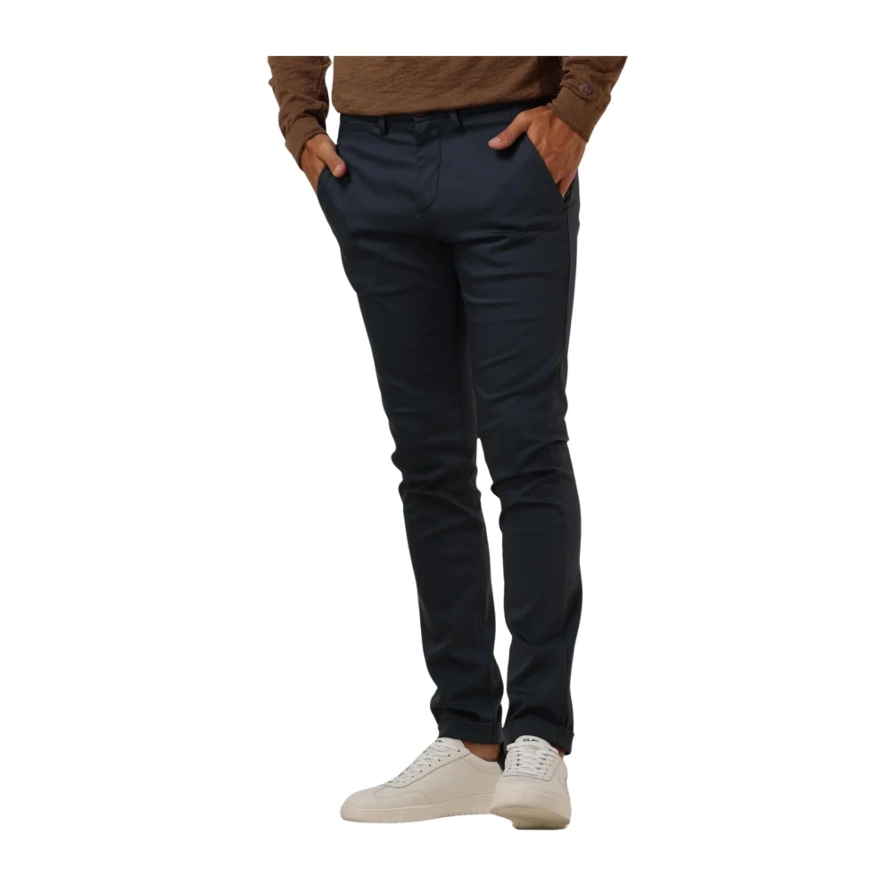 Cast Iron Blauwe Chino Stretch Broek Blue Heren