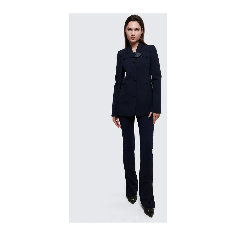 Off White Wollen Jas in Blue Dames