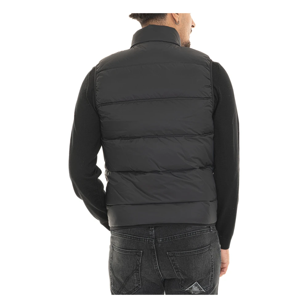 LA MARTINA Gewatteerd Zipactonal Vest met Zijlogo Black Heren
