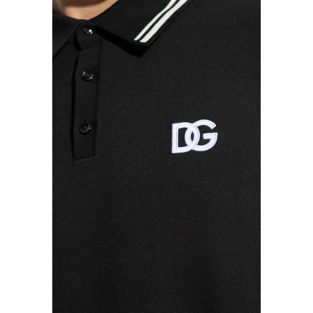 Dolce & Gabbana Katoenen poloshirt Black Heren