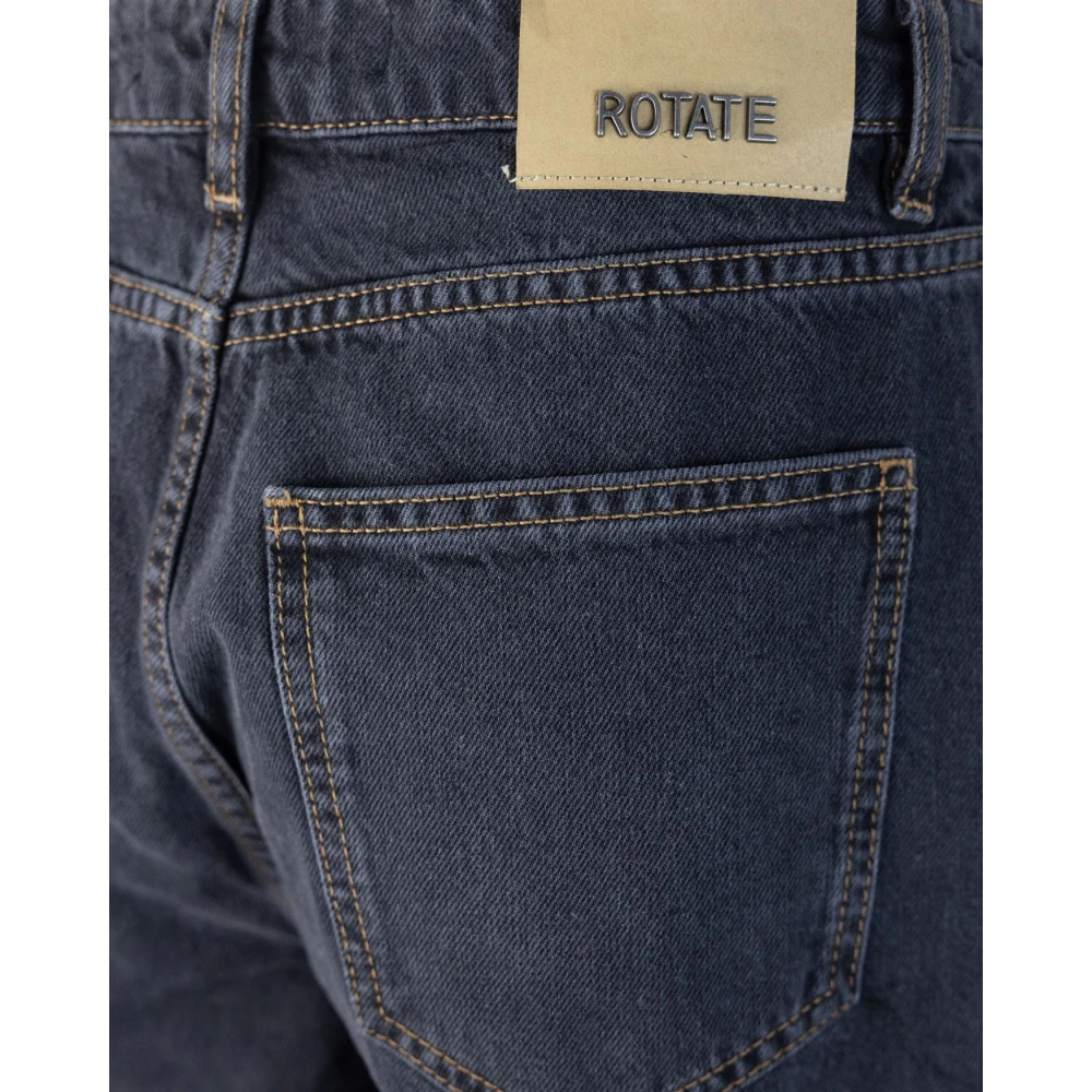 Rotate Birger Christensen Grijze Wijde Pijp Jeans Gray Dames