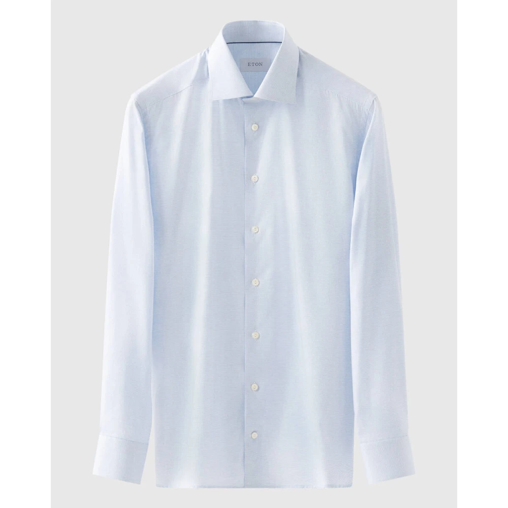 Eton Lange mouw overhemd Blue Heren