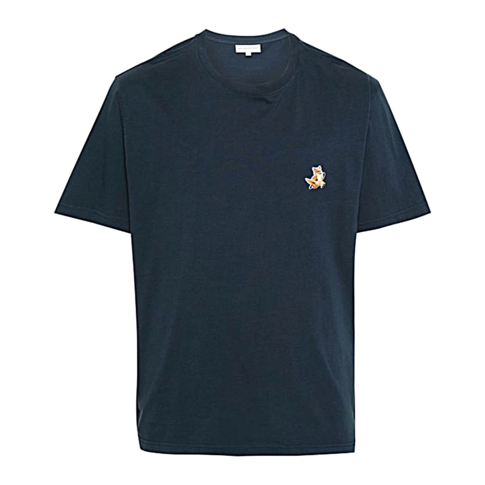 Maison Kitsuné Men's Blue T-Shirt - T-Shirts - S - Tops