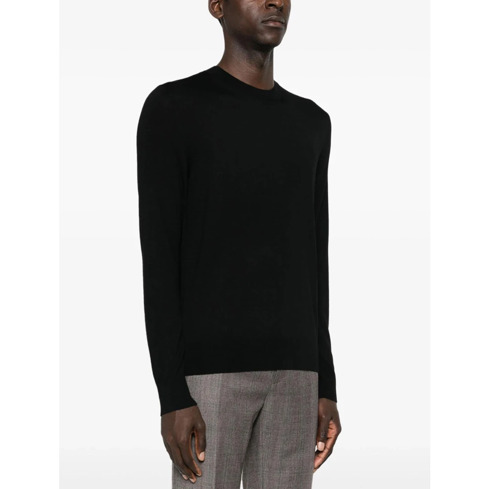 Dsquared2 Zwarte Geribbelde Logotrui Black Heren