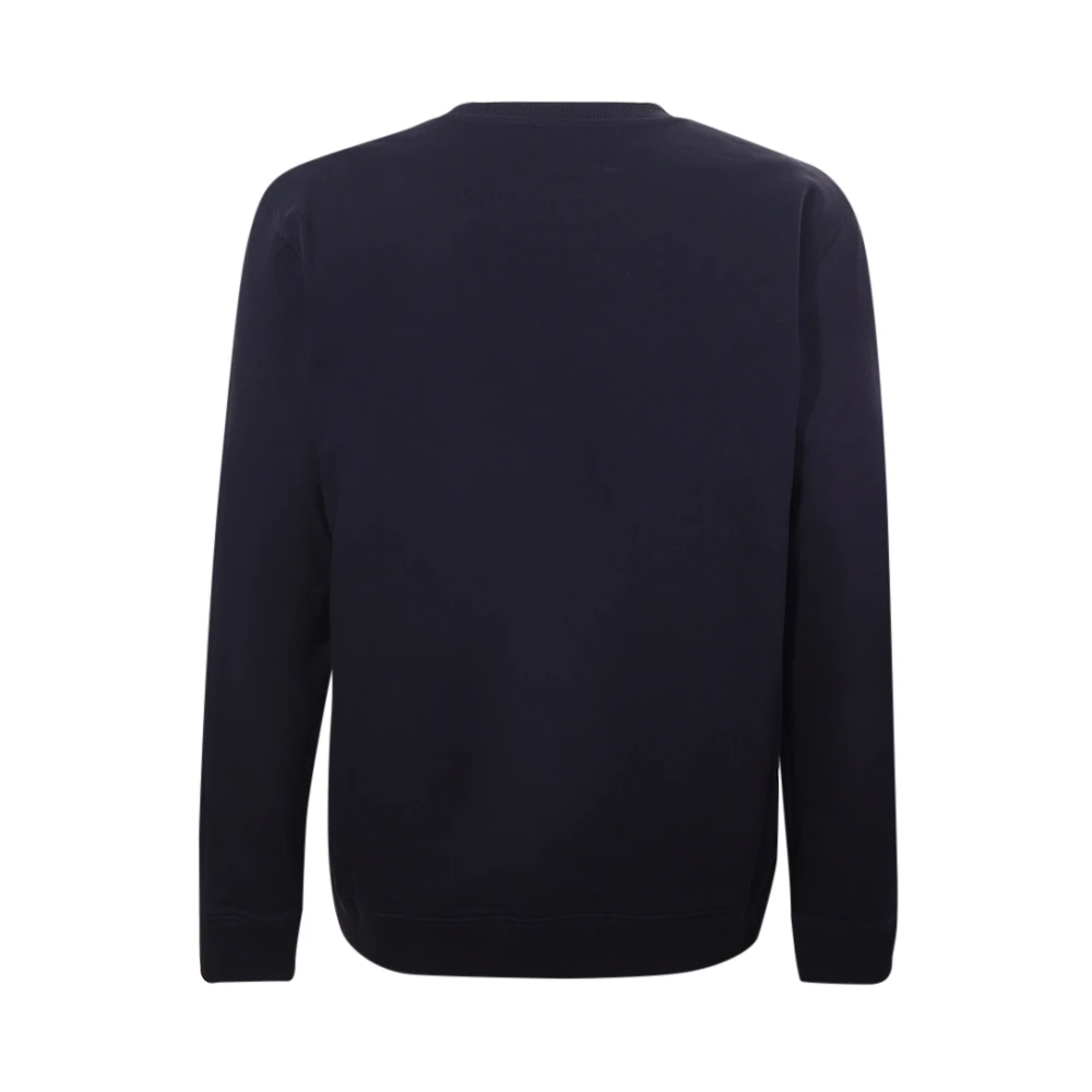 Dondup Blauwe Crew-neck Sweatshirt met Logo Print Blue Heren