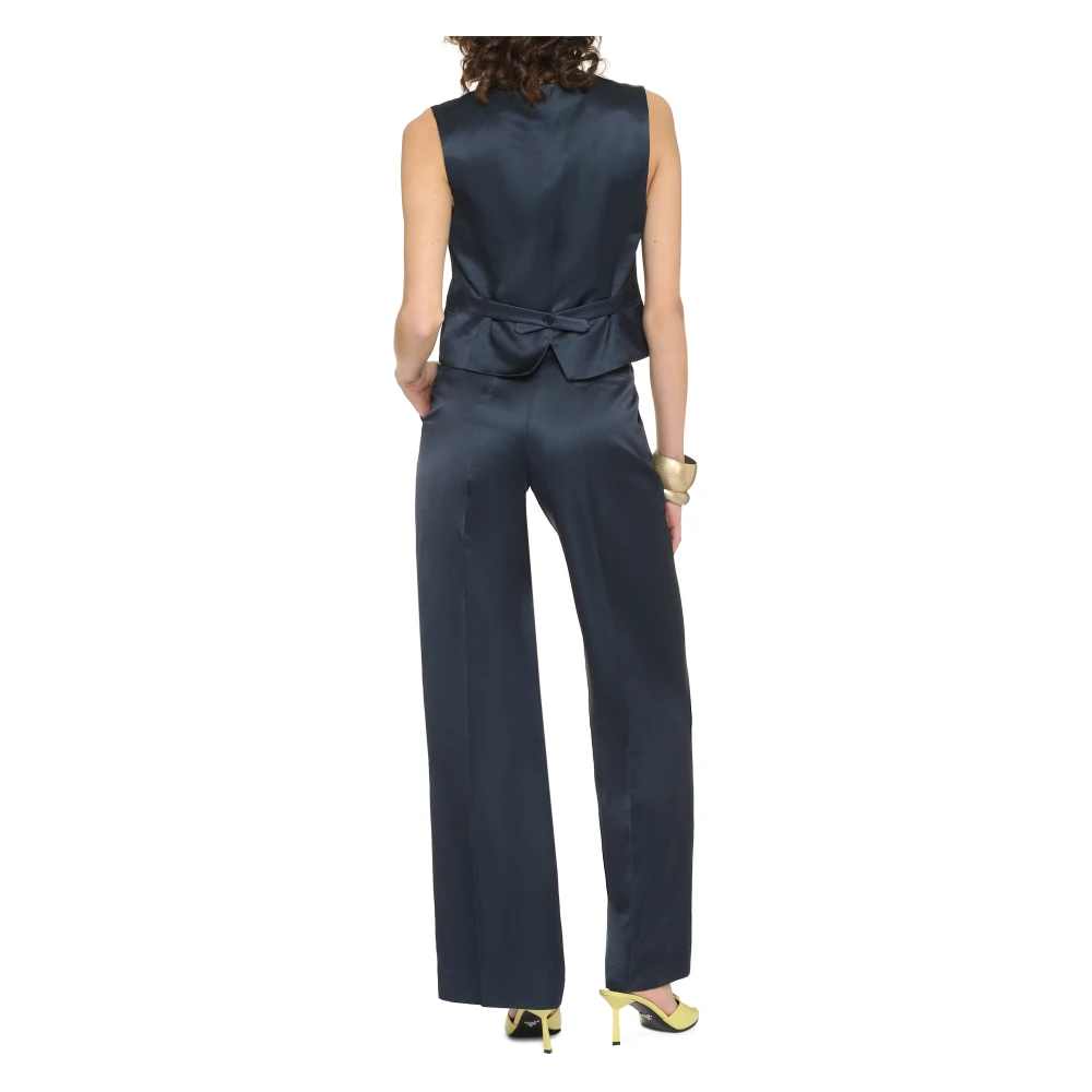P.a.r.o.s.h. V-hals Single-Breasted Vest Blue Dames