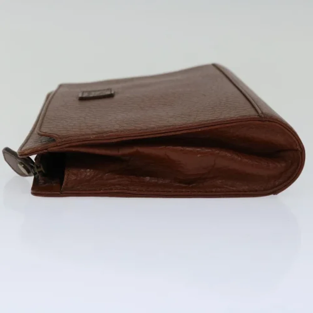 Burberry Vintage Pre-owned Leather clutches Brown Dames