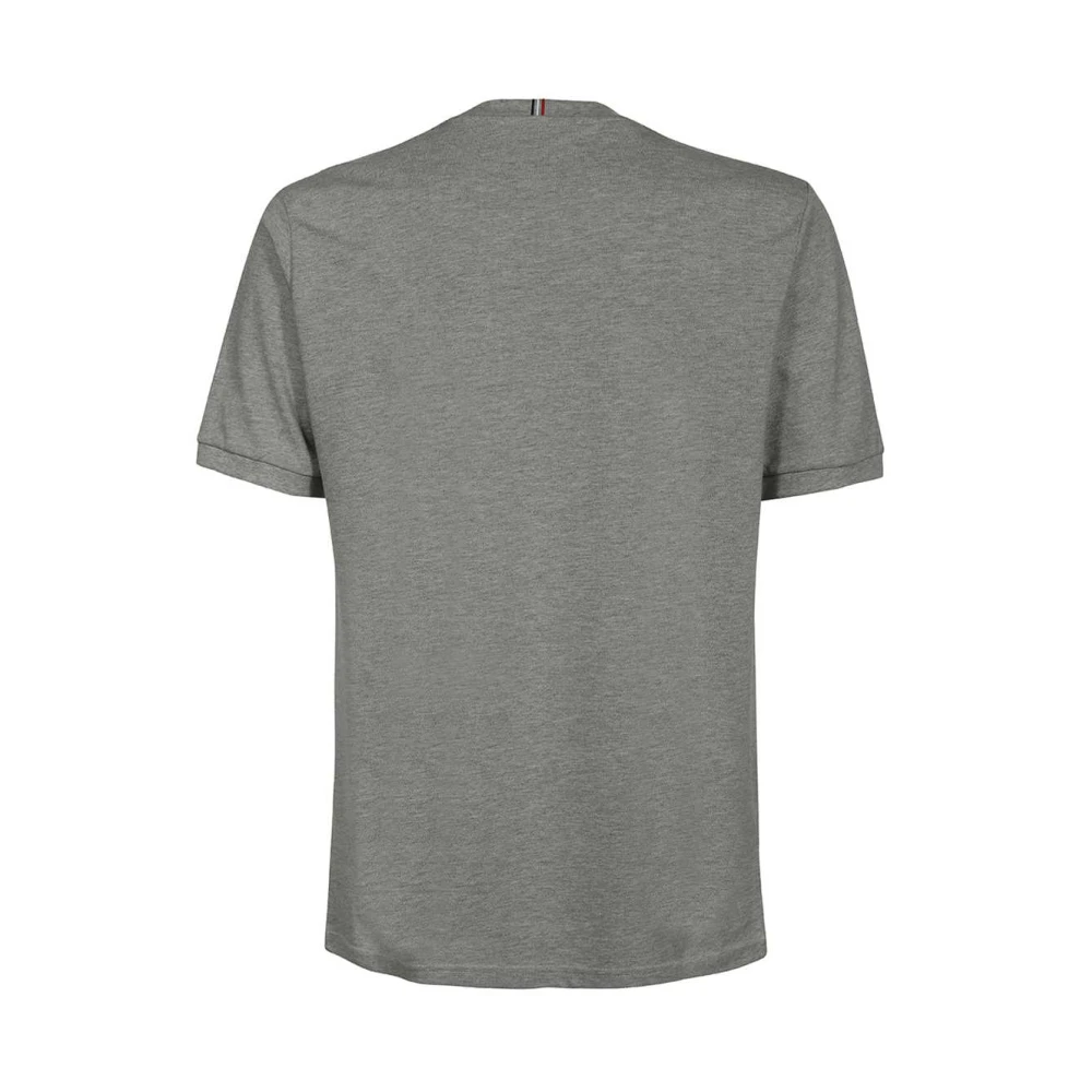 Les Deux Katoenen Ribgebreide Crew T-shirt Gray Heren