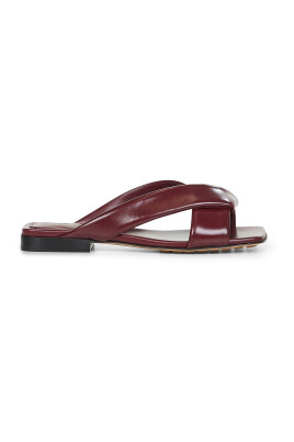 burgundy-leather-slip-on-sandals