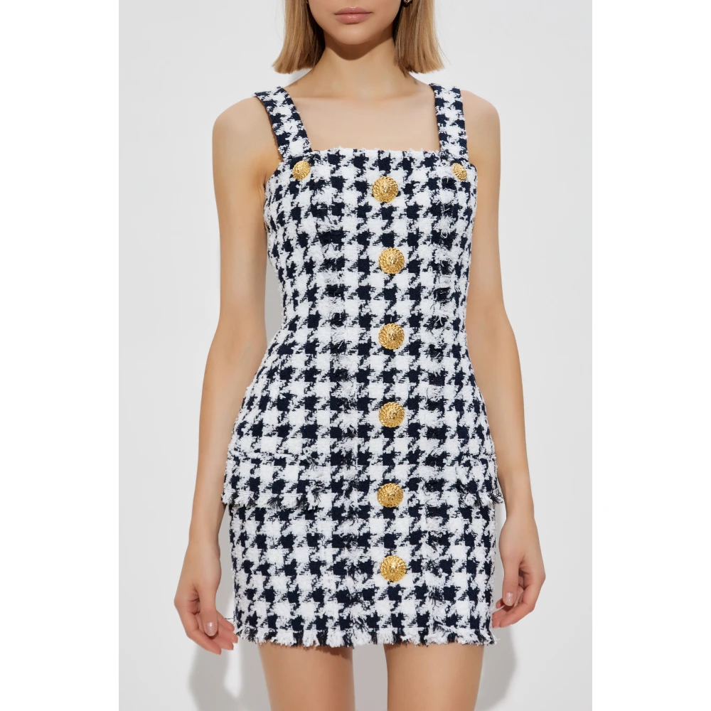 Balmain Tweed bandjurk White Dames