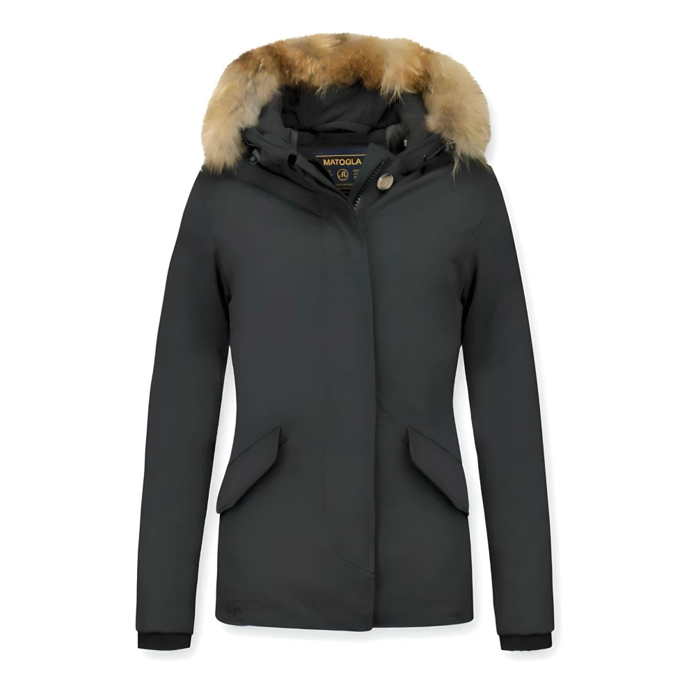 Pelsfrakk med liten pelskrage - Wooly kort jakke - 5898Z