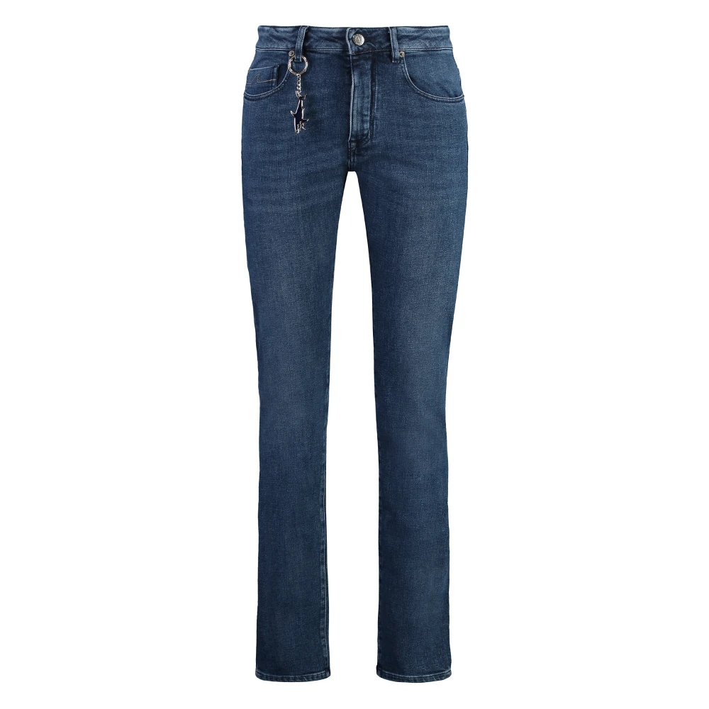PAUL & SHARK Slim Fit Jeans met Logo Charm Blue Heren