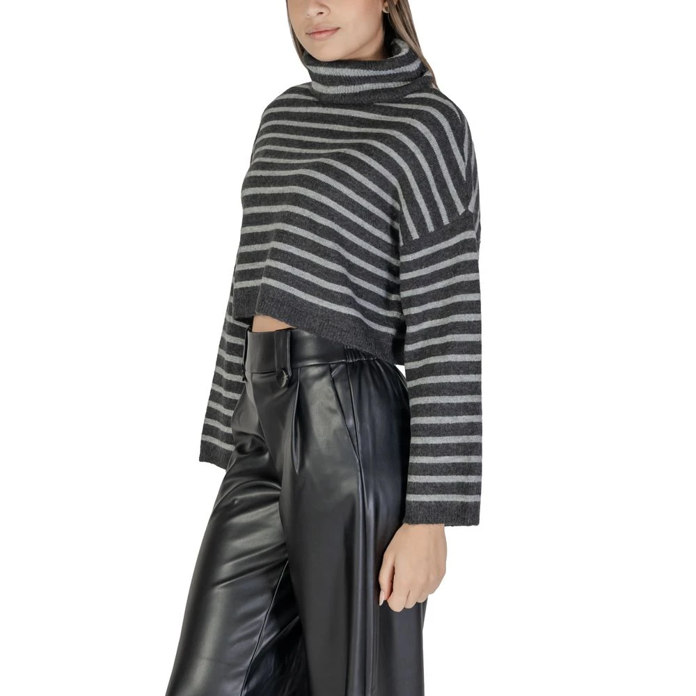 Only Grijze Gebreide Trui Herfst Winter Collectie Gray Dames