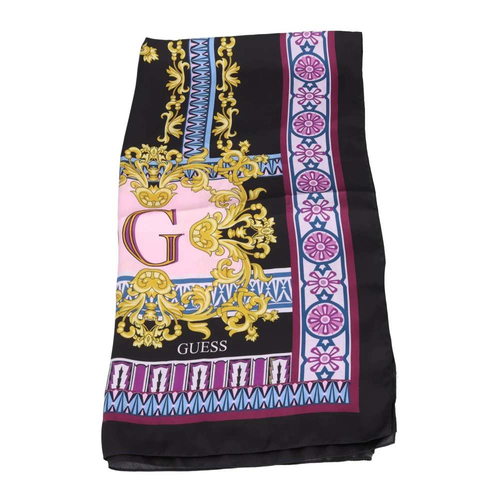 Guess Sjaals Zwart Multicolor Dames