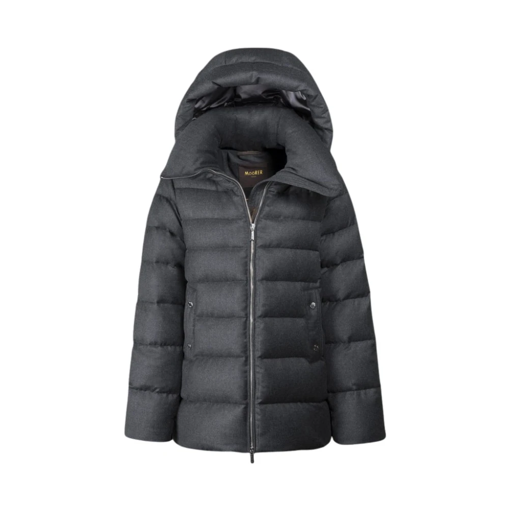 Moorer Women's Gray Down Jackets, M, Natalia Down Jacket