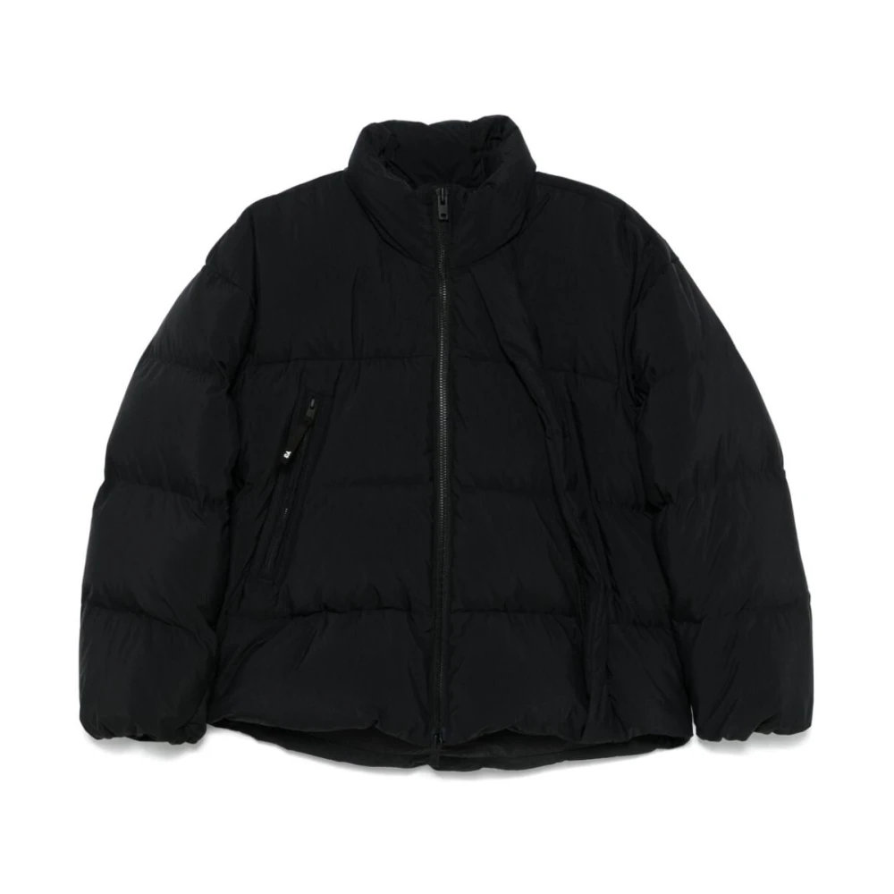 Y-3 Zwarte Puff Jack Black Dames