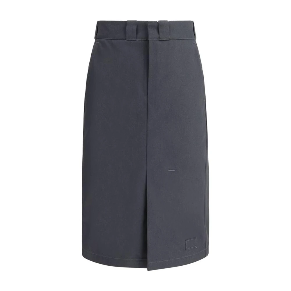 Maison Margiela Rok met rits vooraan en zakken Gray Dames