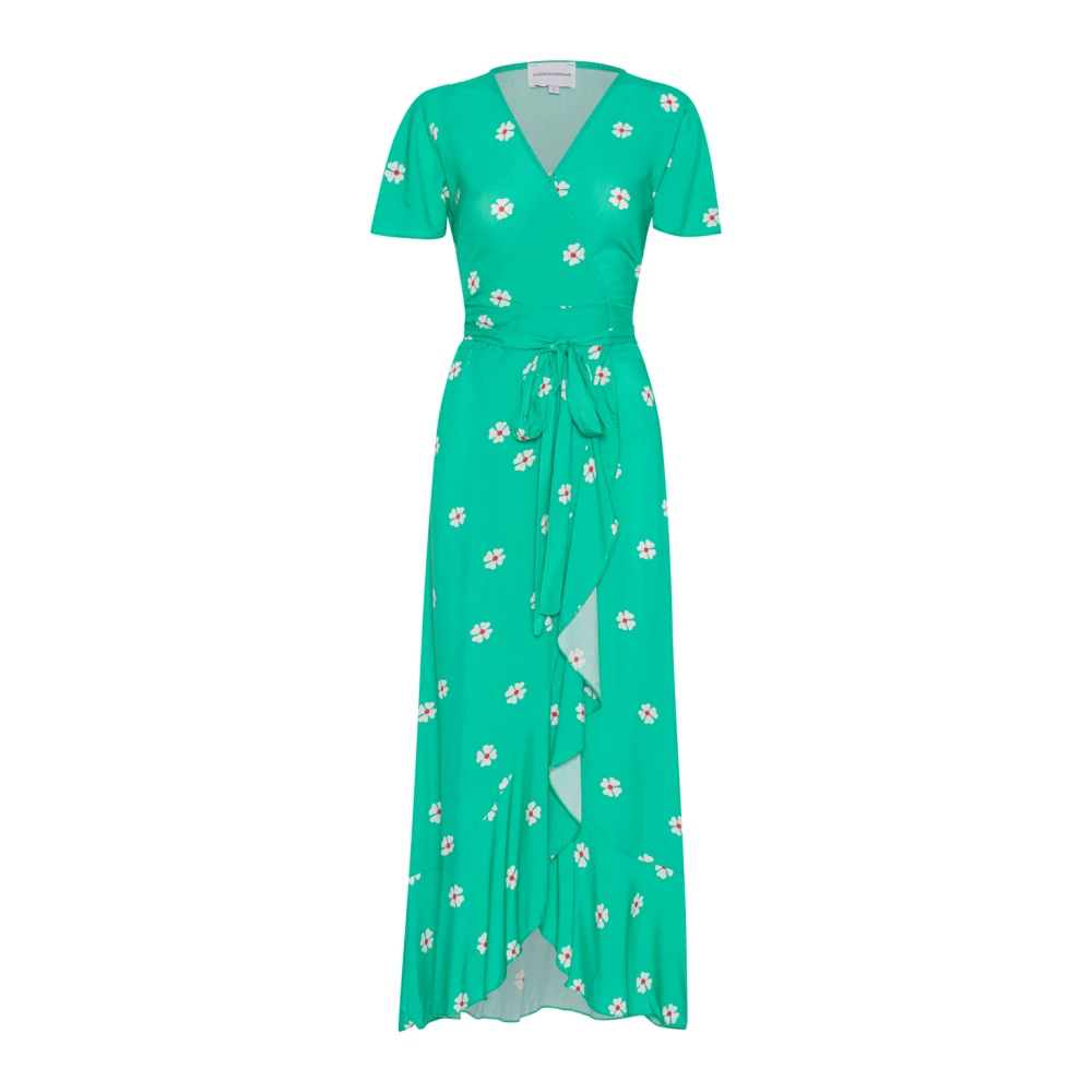 American Dreams Groene Bloemen Wikkeljurk Green Dames