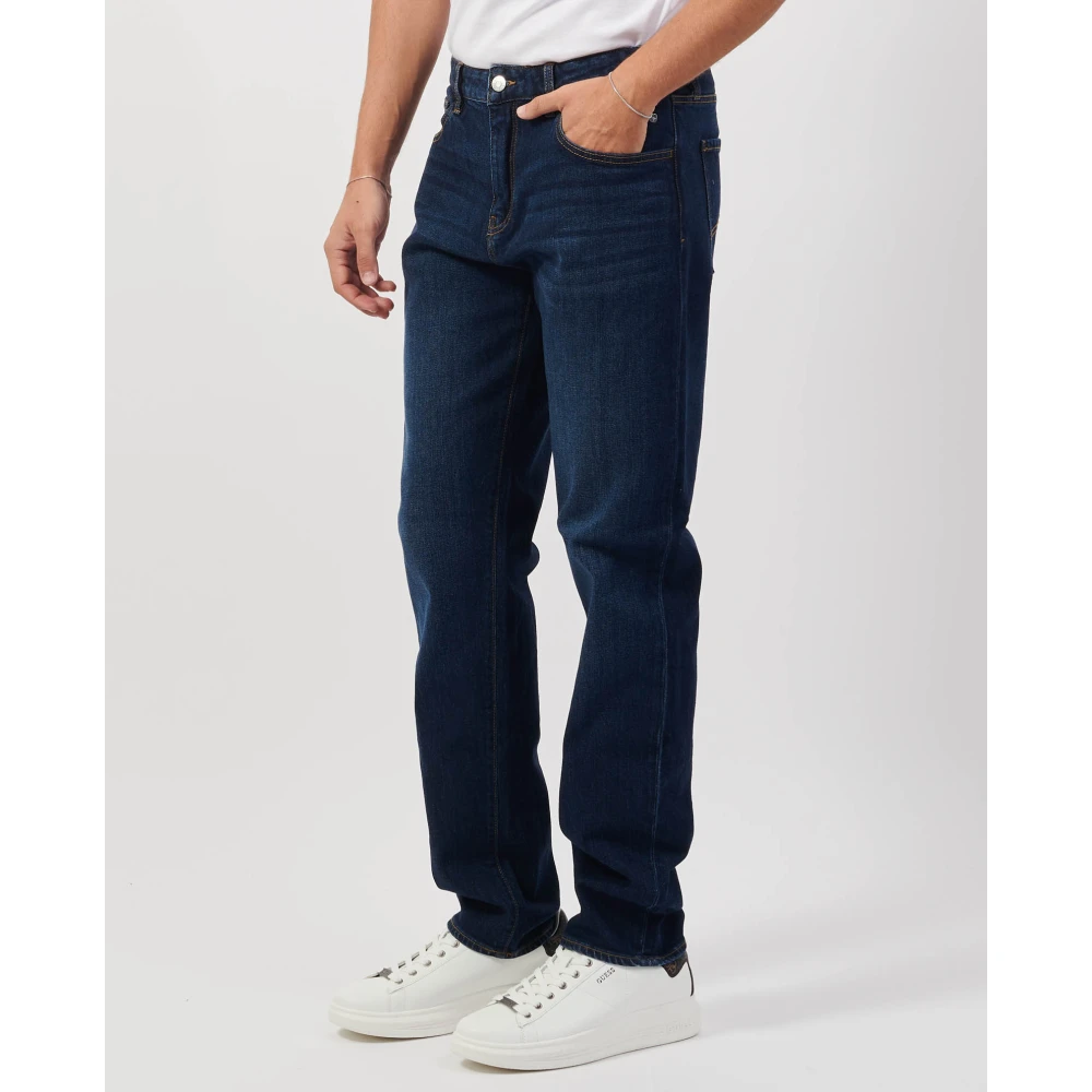 Armani Exchange Blue Denim Jeans Regular Fit Blue Heren