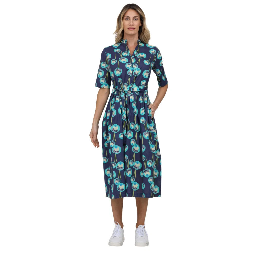 Caliban Bloemenprint Midi Jurk Multicolor Dames