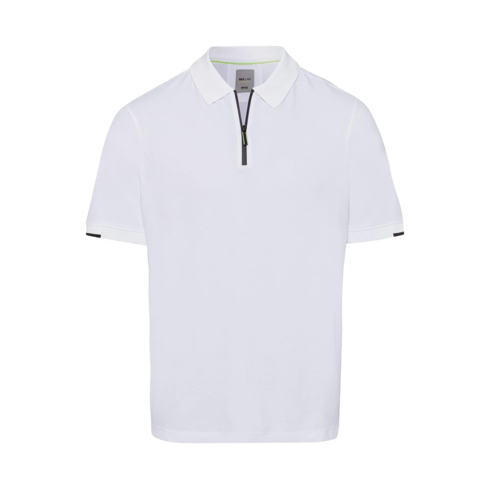 BRAX Korte Mouw Polo Shirt Percy White Heren