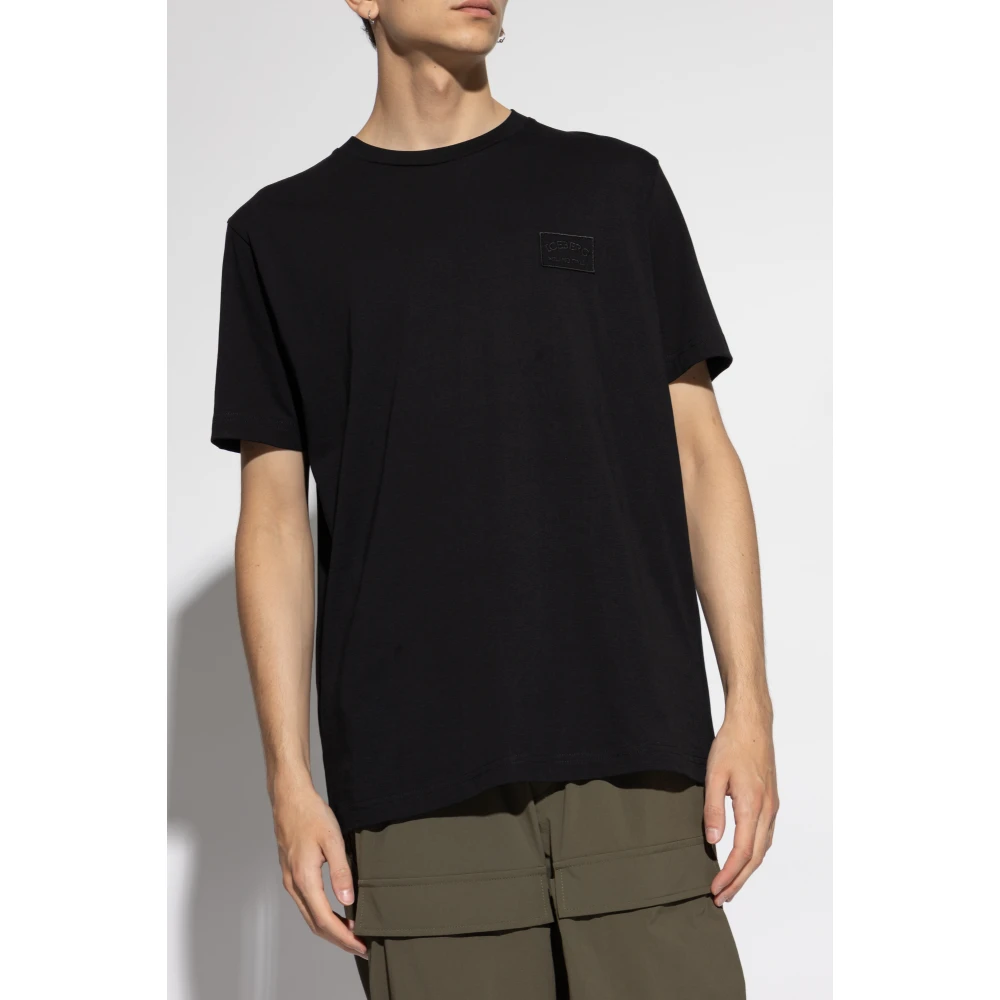 Iceberg T-shirt met logo Black Heren