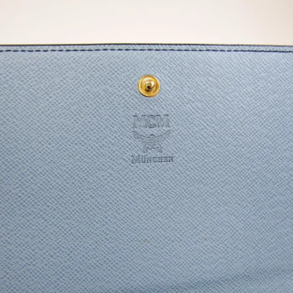 MCM Pre-owned Leather wallets Blue Dames