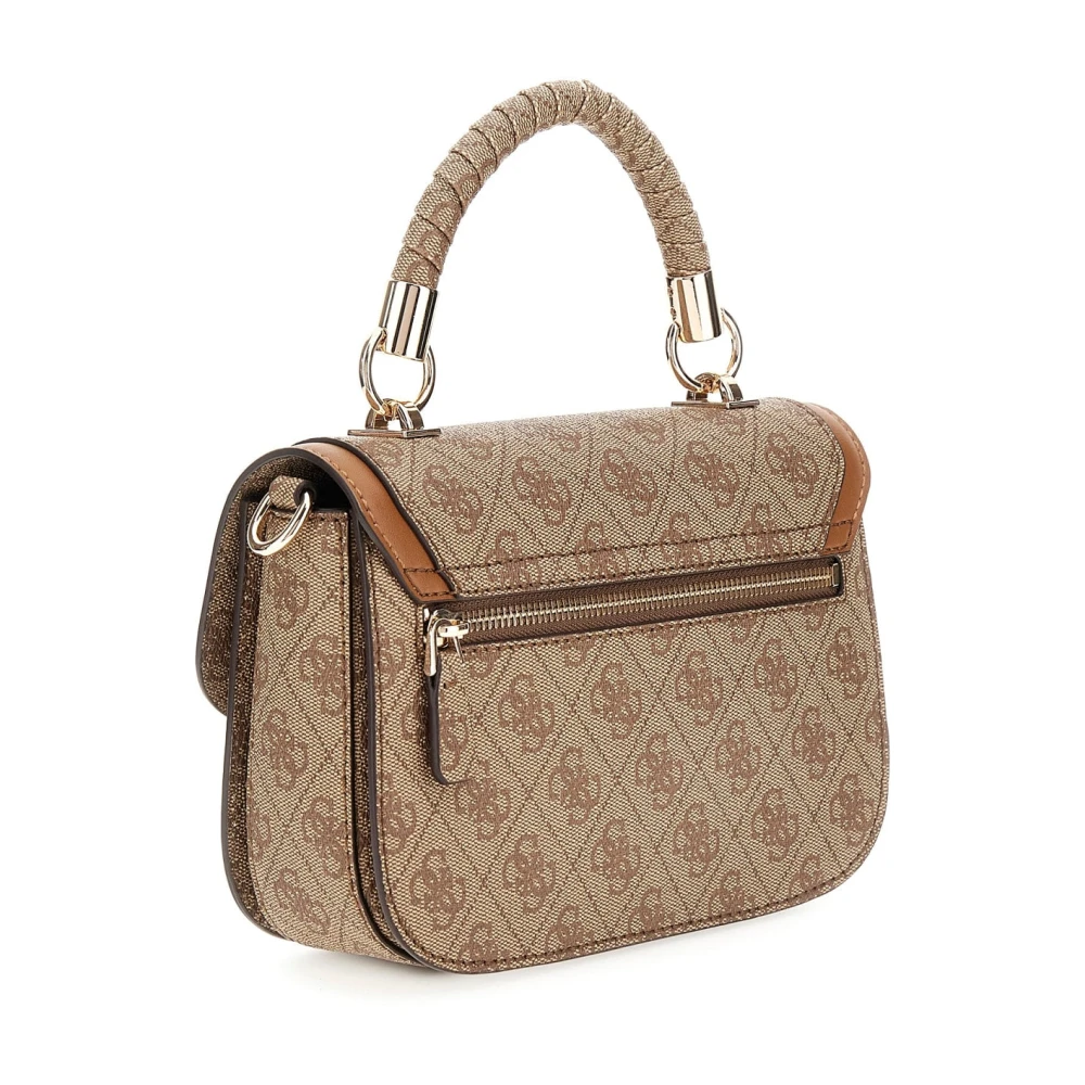 Guess Latte Logo Brown Schoudertas Brown Dames