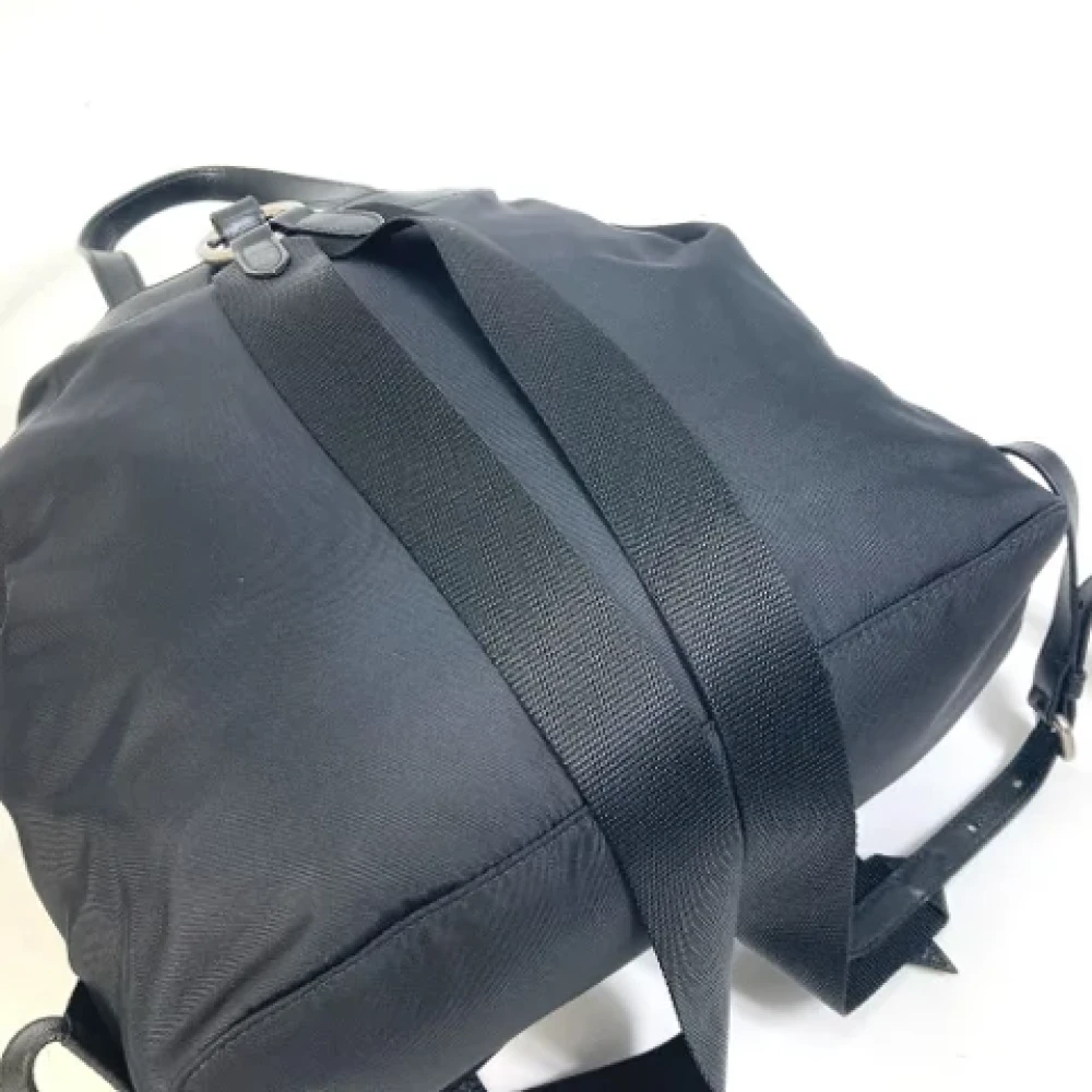 Prada Vintage Pre-owned Fabric shoulder-bags Black Heren